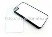 Чехол хромированный серебряный для iPhone 5/5S (со вставкой под сублимацию)